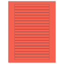 6.25" x 0.5" Red Rectangular Sheet Labels