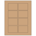 3.0625" x 2.1875" Brown Kraft Rectangular Sheet Labels