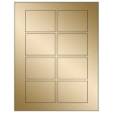 3.0625" x 2.1875" Gold Foil Rectangular Sheet Labels