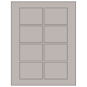 3.0625" x 2.1875" Gray Rectangular Sheet Labels