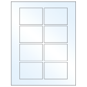 3.0625" x 2.1875" White Mid Gloss Rectangular Sheet Labels