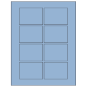 3.0625" x 2.1875" Pastel Blue Rectangular Sheet Labels