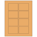 3.0625" x 2.1875" Pastel Orange Rectangular Sheet Labels