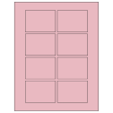 3.0625" x 2.1875" Pastel Pink Rectangular Sheet Labels
