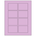 3.0625" x 2.1875" Pastel Purple Rectangular Sheet Labels