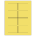 3.0625" x 2.1875" Pastel Yellow Rectangular Sheet Labels