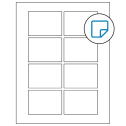 3.0625" x 2.1875" White Rectangular Sheet Labels - Removable Adhesive