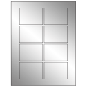 3.0625" x 2.1875" Silver Foil Rectangular Sheet Labels