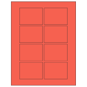 3.0625" x 2.1875" Red Rectangular Sheet Labels