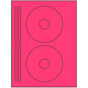 4.625" x 4.625" Fluorescent Pink Sheet Labels