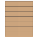 4.1875" x 1.5" Brown Kraft Rectangular Sheet Labels
