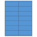4.1875" x 1.5" Fluorescent Blue Rectangular Sheet Labels
