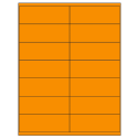 4.1875" x 1.5" Fluorescent Orange Rectangular Sheet Labels