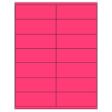 4.1875" x 1.5" Fluorescent Pink Rectangular Sheet Labels