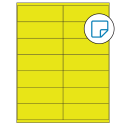 4.1875" x 1.5" Fluorescent Yellow Rectangular Sheet Labels - Removable Adhesive