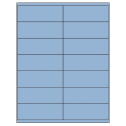 4.1875" x 1.5" Pastel Blue Rectangular Sheet Labels