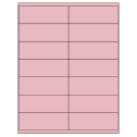 4.1875" x 1.5" Pastel Pink Rectangular Sheet Labels