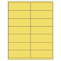 4.1875" x 1.5" Pastel Yellow Rectangular Sheet Labels