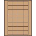 1.59375" x 1.3" Brown Kraft Rectangular Sheet Labels