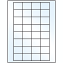 1.59375" x 1.3" Crystal Clear Rectangular Sheet Labels