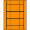 1.59375" x 1.3" Fluorescent Orange Rectangular Sheet Labels