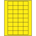 1.59375" x 1.3" Fluorescent Yellow Rectangular Sheet Labels