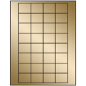 1.59375" x 1.3" Gold Foil Rectangular Sheet Labels