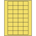 1.59375" x 1.3" Pastel Yellow Rectangular Sheet Labels