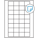 1.59375" x 1.3" White Rectangular Sheet Labels - Removable Adhesive