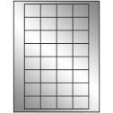 1.59375" x 1.3" Silver Foil Rectangular Sheet Labels