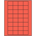 1.59375" x 1.3" Red Rectangular Sheet Labels