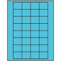 1.59375" x 1.3" Turquoise Rectangular Sheet Labels