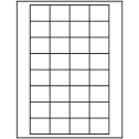 1.59375" x 1.3" White Vinyl Drum Rectangular Sheet Labels