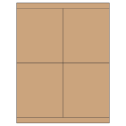 4.25" x 5" Brown Kraft Rectangular Sheet Labels