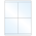 4.25" x 5" Crystal Clear Rectangular Sheet Labels