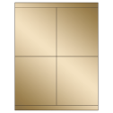 4.25" x 5" Gold Foil Rectangular Sheet Labels