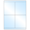 4.25" x 5" White Premium High Gloss Rectangular Sheet Labels