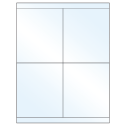 4.25" x 5" White Mid Gloss Rectangular Sheet Labels