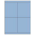 4.25" x 5" Pastel Blue Rectangular Sheet Labels