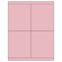 4.25" x 5" Pastel Pink Rectangular Sheet Labels