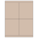 4.25" x 5" Pastel Tan Rectangular Sheet Labels