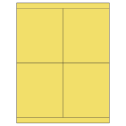 4.25" x 5" Pastel Yellow Rectangular Sheet Labels