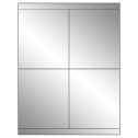 4.25" x 5" Silver Foil Rectangular Sheet Labels