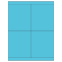 4.25" x 5" Turquoise Rectangular Sheet Labels