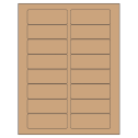 3.375" x 1.25" Brown Kraft Rectangular Sheet Labels