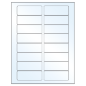 3.375" x 1.25" Crystal Clear Rectangular Sheet Labels