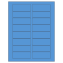 3.375" x 1.25" Fluorescent Blue Rectangular Sheet Labels