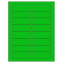 3.375" x 1.25" Fluorescent Green Rectangular Sheet Labels