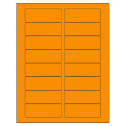 3.375" x 1.25" Fluorescent Orange Rectangular Sheet Labels