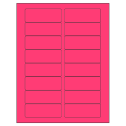 3.375" x 1.25" Fluorescent Pink Rectangular Sheet Labels
